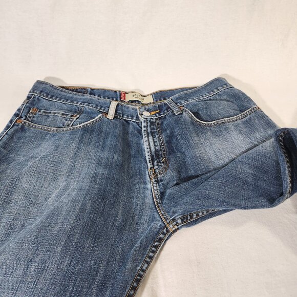 Vintage LEVI'S 555 Hipster Faded Distressed BOOT CUT Jeans Men's Size W 34 L 32. - Picture 7 of 16